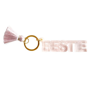 Acrylic Keychain - BestieThe perfect motivation to grab your keys and head out to start your day! These stylish acrylic keychains come with a colorful tassel and fun phrase. A great additionCreative Brands