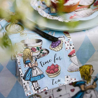 Alice in Wonderland Cocktail Napkins by Talking Tables