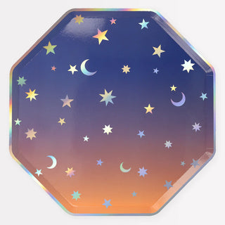 Making Magic Star Dinner PlatesThese on-trend ombre plates magically capture sunset skies, making them ideal for any extraordinary celebration. They're perfect for witch or wizard parties, HalloweMeri Meri