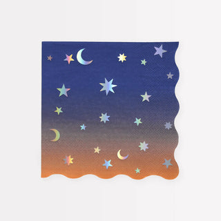 Making Magic Star Large NapkinsThese on-trend ombre napkins magically capture the night sky, making them ideal your extraordinary celebration. They're perfect for witch or wizard parties, HalloweeMeri Meri