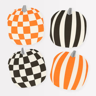 Mod Pattern Pumpkin NapkinsWe've teamed traditional Halloween colors of orange, black and white with striking retro designs for a statement look. These pumpkin napkins are guaranteed to make yMeri Meri