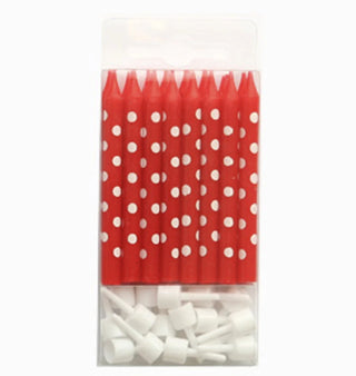 Polka Dot CandlesLight up the room with these 16 delightfully dotty polka dot candles! Perfect for any celebration, these cuties are sure to add a little extra spark to your special Sambellina