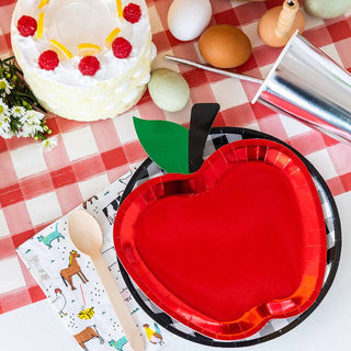 Apple Dinner Plates (AppleThis apple plate is sure to make a lasting impression! It's beautifully printed in red foil with a green stem and perfect for the fall season. 

Package contains 12 Jollity & Co