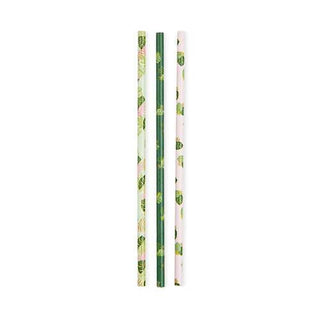 Assorted Monstera StrawsCombine these straws with our coordinating party decorations to celebrate any occasion! 24 Paper straws assorted colors 7.75" tall.Cakewalk