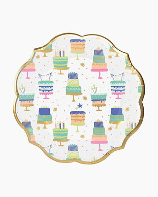 Birthday Candles Salad PlatesThese ruffled edge plates set the tone for a great birthday party by featuring colorful birthday hats! Add a a touch of elegance to your spring gatherings! Impress ySophistiplate