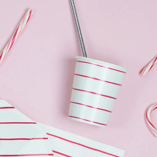 Frenchie Striped Candy Apple 9 oz CupsOoh la la! Inspired by the iconic french breton stripe, these striped napkins are anything but basic. Let them stand alone or mix and match with another pattern to cDaydream Society