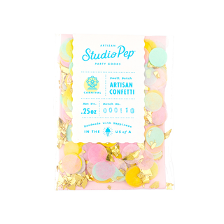 Carnival Artisan ConfettiOur hand-pressed Artisan Confetti is the highest quality confetti available. Fully separated and pressed from American made tissue paper for the most beautiful colorStudio Pep