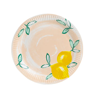 Citrus Choice Fruit Recyclable Paper PlatesWhen life gives you lemons, fill your store with them! In a pretty blush pink color, these disposable plates have all the style of fine china without the risk of chiTalking Tables