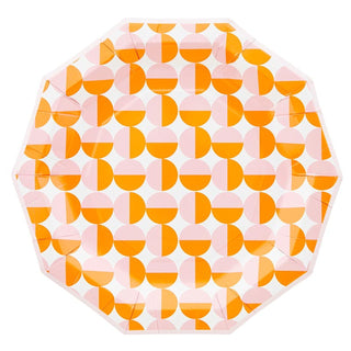 Retro Rounds Decagon Paper PlatesSet the table in style with these cute paper plates! Perfect for any occasion! Durable and disposable for easy clean up.
Material: Paper
Size: 9" diameterSlant