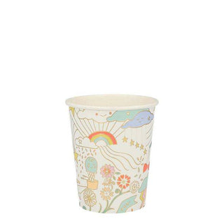 Happy Doodle CupsIf you’re looking for party cups with lots of delightful illustrations and color, then you’ll love these Happy Doodle party cups. Featuring charming clouds, rainbowsMeri Meri
