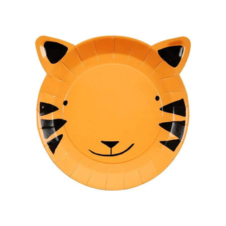 Wild Tiger Small PlatesMake a jungle themed party even more fantastic with our fabulous tableware. These delightful plates are cut out in the shape of a tiger's face, with pointy ears and Meri Meri