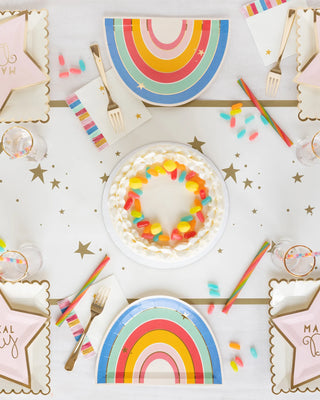 MAGICAL RAINBOW PAPER PLATESSomewhere over the rainbow you'll find the party fare. If you set out these 9" rainbow party plates at the beginning of your food table, your party goodies will be jMy Mind’s Eye
