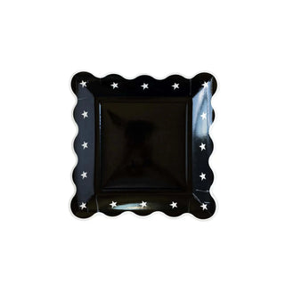 Night Sky Scallop PlateGet ready for frightful times with these spooky scalloped plates. These black party plates are designed with cream star accents and are a fa-boo-lous addition to youMy Mind’s Eye
