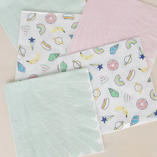 Pastel Mix Napkins GreenAre you organizing a birthday party? A meal with friends, family or even a baby shower? These towels made in Europe and eco responsible will be perfect! Pastel greenMy Little Day