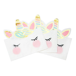 We Heart Unicorns Face Napkins by Talking Tables