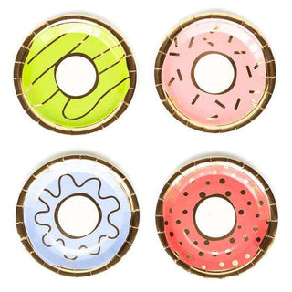 Basic Donuts 7" PlatesDonuts! Perfect for a donut themed birthday party or serving the baker's dozen you picked up for the Monday meeting. Four bright colorful donut designs per package, My Mind’s Eye