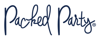 Logo displaying the text "Packed Party" in a stylized cursive font.