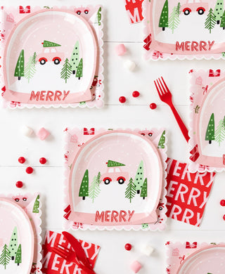 Snowglobe Shaped Paper PlateSet your holiday table with these winter wonderland snow globe shaped plates. Featuring a whimsical winter scene these die cut party plates add holiday magic to any My Mind’s Eye