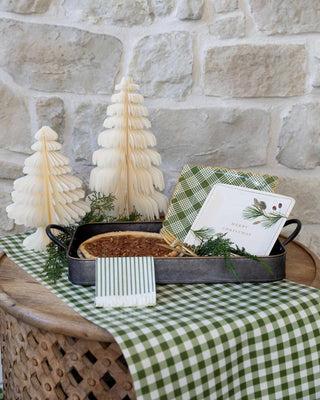 BOTANICAL CHRISTMAS GREEN GINGHAM TABLE RUNNERWhen its time to create a festive Christmas table, start with this rustic buffalo check table runner. Designed with classic Christmas green and cream this table runnMy Mind’s Eye