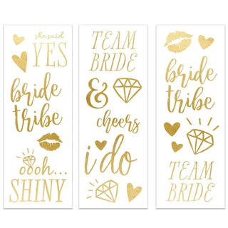TEMPORARY TATTOOSMake a bride tribe statement with our Bride to Be temporary tattoos. Everyone will want to be Team Bride when they get their hands on these stylish gold foil tattoosMy Mind’s Eye
