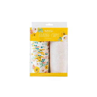 BUSHY FLORAL BAKING CUPSOur brand new food cups are perfect for baking cupcakes right in the oven. But don't limit yourself, there are so many great uses for them: add candy and wrap in celMy Mind’s Eye