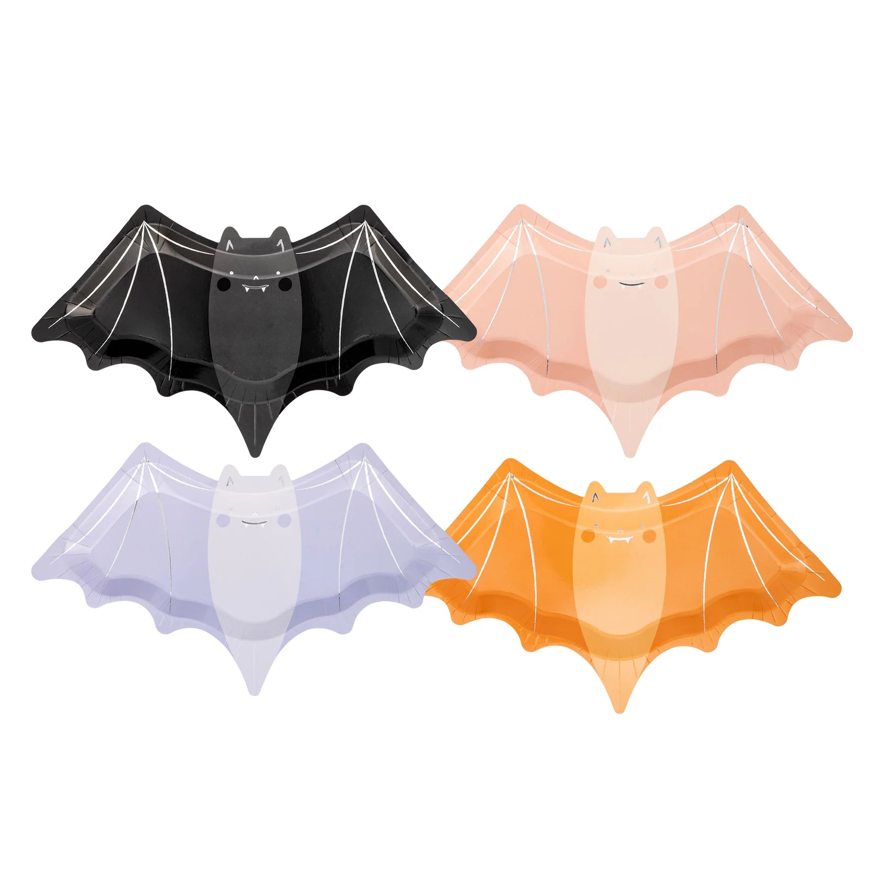 Bat Shaped Plate Set Halloween Party Supplies Decorations