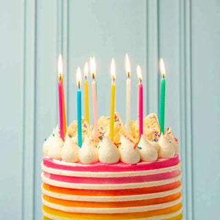 Birthday Brights Rainbow CandlesLiven up any party with these festive Birthday Brights Rainbow Candles! Featuring an array of bright and vibrant colors, these candles will make any cake look like aTalking Tables