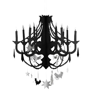 Black Paper ChandelierOur thrilling paper chandelier makes a statement Halloween party centerpiece. Hang it in your party room or on your porch for a bit of statement porchscaping!

CraftMeri Meri