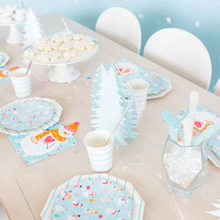 Blizzard Buddies Large NapkinsThe cutest and jolliest buddies around! Featuring a pastel color palette and shiny silver these napkins make winter magic come to life!

Package contains 16 paper naJollity & Co