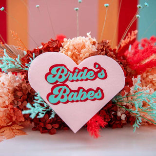 Bride's Babes Heart Napkin by Oh It's Perfect