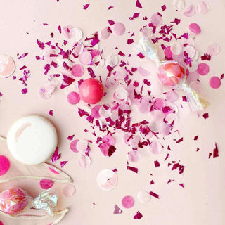 Bubblegum Artisan ConfettiOur hand-pressed Artisan Confetti is the highest quality confetti available. Fully separated and pressed from American made tissue paper for the most beautiful colorStudio Pep