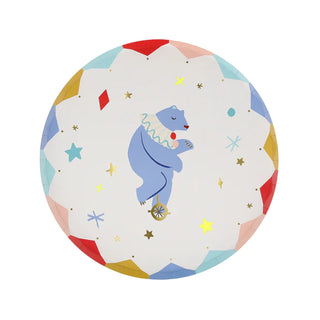 Circus Side PlatesRoll up, roll up for all the fun of a circus party! These special plates feature circus icons, guaranteed to make all your party guests smile. The fun graphics and iMeri Meri