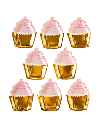 Cupcake Paper PlateSpoil yourself with sweetness! These Cupcake Paper Plates are the perfect way to make your valentine's day celebration extra special. With a beautiful pink and gold My Mind’s Eye