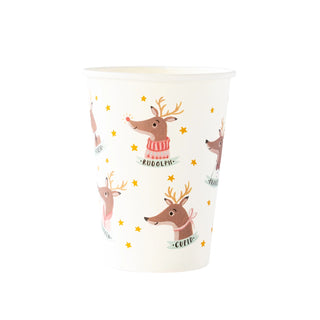 A Dear Rudolph Party Cup from My Mind's Eye, perfect for a Christmas party or holiday punch.
