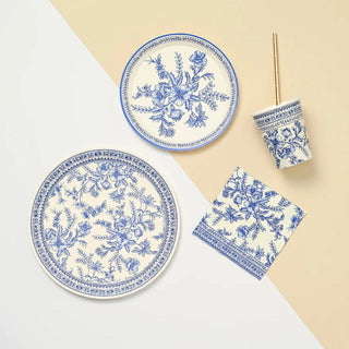 French Toile Cocktail NapkinsThese napkins will elevate any gathering, whether you are catching baguette crumbs or cleaning up Bordeaux spills. Set the table and feel an immediate Provençal breeCoterie Party Supplies