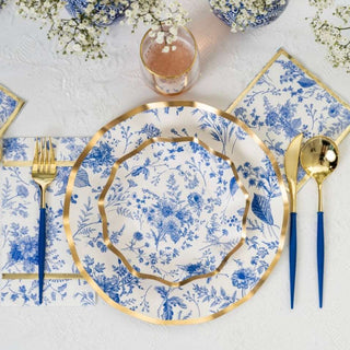 BLUE & GOLD BELLA ASSORTED PLASTIC CUTLERY by Sophistiplate