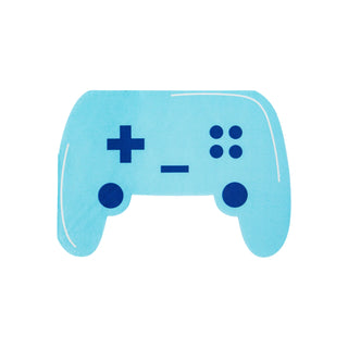 Illustration of a blue video game controller showing directional pad, analog sticks, and buttons, perfect for designing My Mind’s Eye Game Controller Paper Napkin.