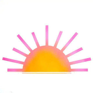 Hand painted Gradient Acrylic Sun on a white background by Kailo Chic.