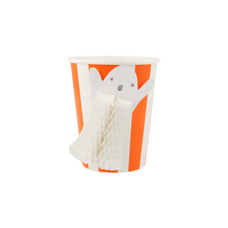 Halloween Honeycomb CupsWhy have plain party cups when you can have striking stripes and spine-tingling 3D embellishments? These fantastic cups are a terrific way to serve ghoulish drinks tMeri Meri
