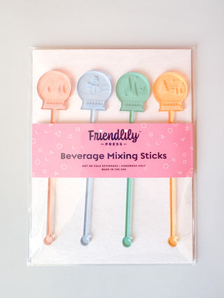 Snow Globe Acrylic Beverage Mixing SticksSay goodbye to sipping from boring same-old straws, and say hello to snow globe-style festive cheer! These Snow Globe Acrylic Beverage Mixing Sticks will turn your dFriendlily Press