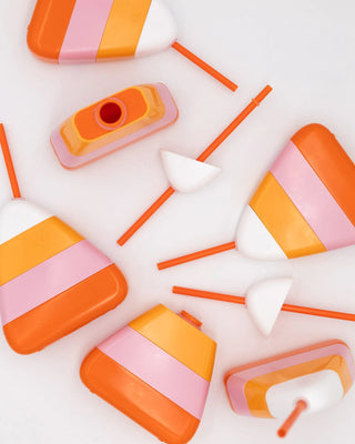 Candy Corn Sipper with Straw
