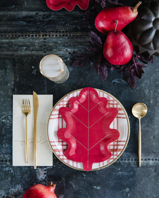 GOLD FOILED LEAF SHAPED PAPER PLATESBring the holiday cheer to your table with these Gold Foiled Leaf Shaped Paper Plates! Perfect for Thanksgiving, these plates will make your celebrations sparkle andMy Mind’s Eye