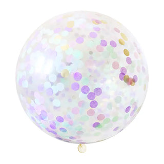 Jumbo Confetti Balloon - MermaidThis gorgeous confetti balloon is filled with our signature Mermaid confetti mix. Perfect for a kid's mermaid theme birthday party.Our confetti balloons are the go-tPaperboy