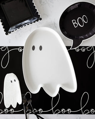 Large Ghost Shaped Reusable Bamboo Tray