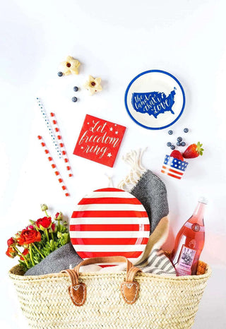9" Stripe Round PlatesGet ready to pile up the hamburgers and hotdogs by putting out these patriotic party plates. From Memorial Day to Independence Day these basic paper plates are the pMy Mind’s Eye