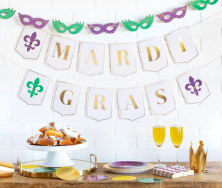 Looking for some colorful party invitations? Check out our My Mind's Eye Mardi Gras Banner perfect for your next festive event!