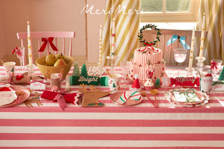 Stripy Candy Cane NapkinsWhy have plain Christmas napkins when you can have jolly candy canes? The sensational stripes and shiny gold foil details make these look almost good enough to eat! Meri Meri