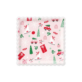 Merry Holiday Icons Paper PlateBright and nontraditional, these merry party plates are sure to make a festive statement this Christmas. Featuring a scalloped edge and festive Christmas inspired icMy Mind’s Eye