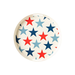 Multi Star Reusable Bamboo Round Serving Tray