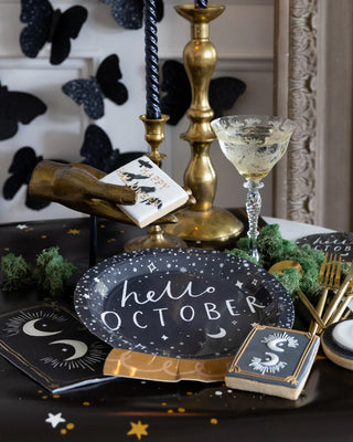 Mystical Crystal Ball Paper Cocktail NapkinSpell binding yet practical, these party napkins are a must at you Halloween celebrations. Featuring the sentiment "Hello October," these die cut napkins resemble a My Mind’s Eye